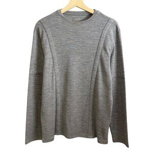 Crow Philosophy Mens Wool Lightweight Sweater Gray M Minimalist Quiet Luxury